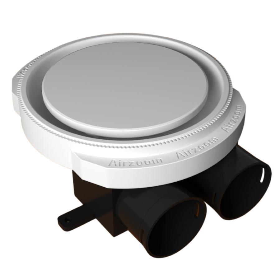 Gipsinis priglaistomas vėdinimo difuzorius Airmann Circle su integruota pajungimo dėžute