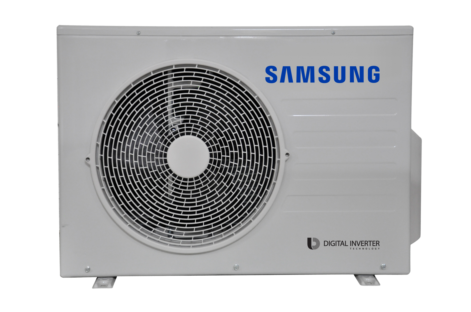 Samsung EHS Split AE060CXEDEG 6 kW lauko blokas su mėlynu Samsung logotipu