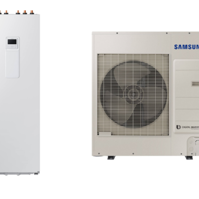 SAMSUNG oras-vanduo 9.0/8.7 kW SPLIT šilumos siurblio KOMPLEKTAS (trifazis, su 260 l tūriniu šildytuvu), NORDIC serija