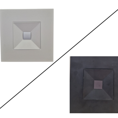 Kvadratinis vėdinimo difuzorius, universalus, BALTAS, JUODAS