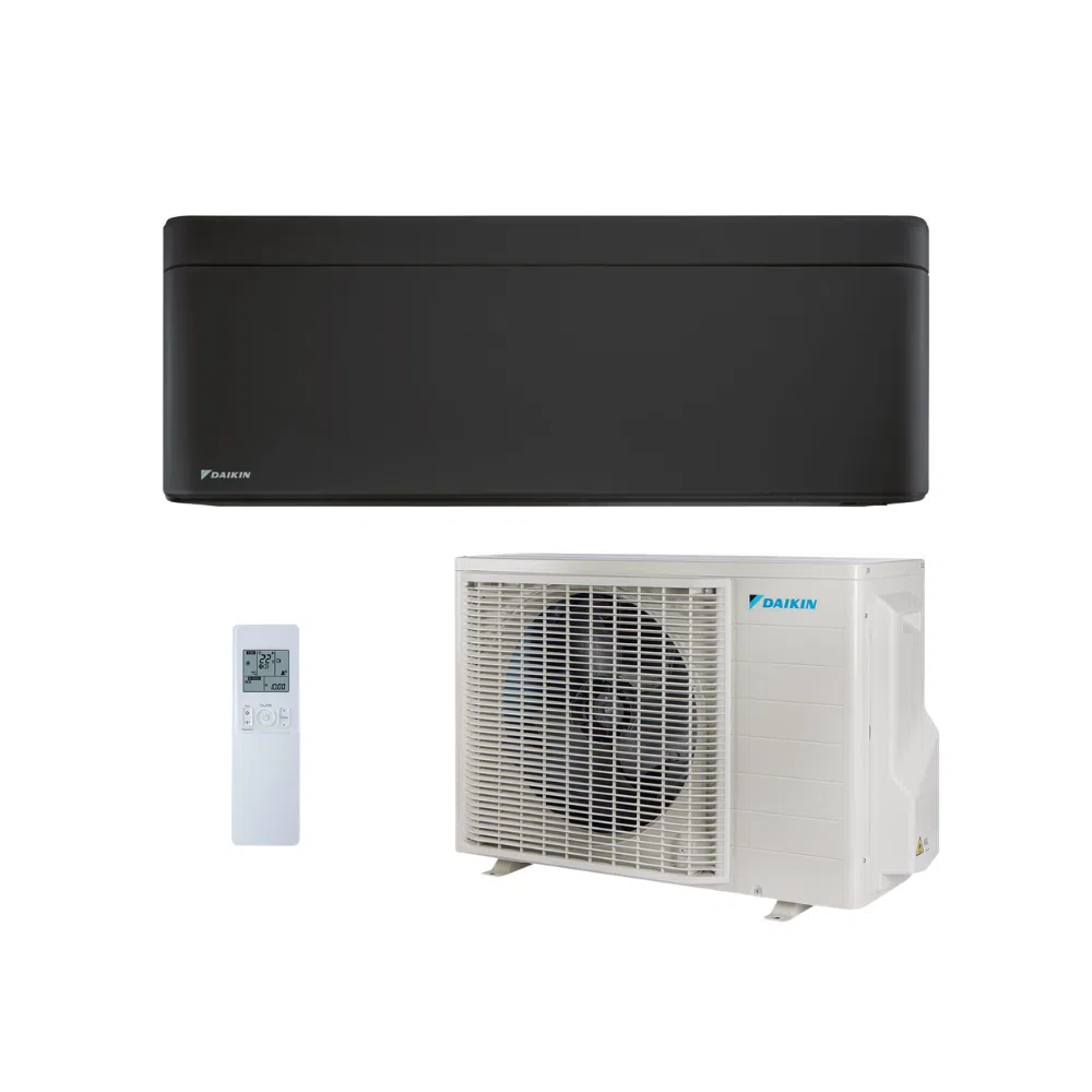 Juodas Daikin Nordic Stylish FTXTA30CB RXTA30C šilumos siurblys
