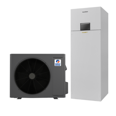 GREE oras–vanduo šilumos siurblys VERSATI IV DUO GRS-CQ6.0PdG/NhH3-E(I) + GRS-CQ6.0Pd/NhH3-E(O) 6,2 kW su integruota 190 l talpa